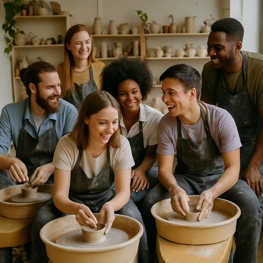 Dies ist ein mit KI generiertes Bild und zeigt nicht die Keramikwerkstatt der H3CKE.