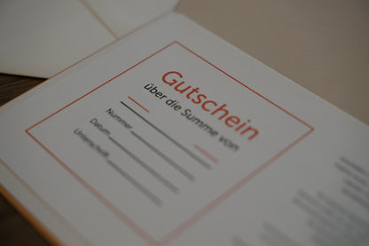 Ein physischer Geschenkgutschein
