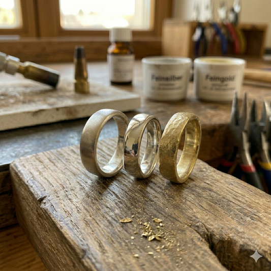 Goldschmieden für Anfänger: Trauringe aus Gold und Silber